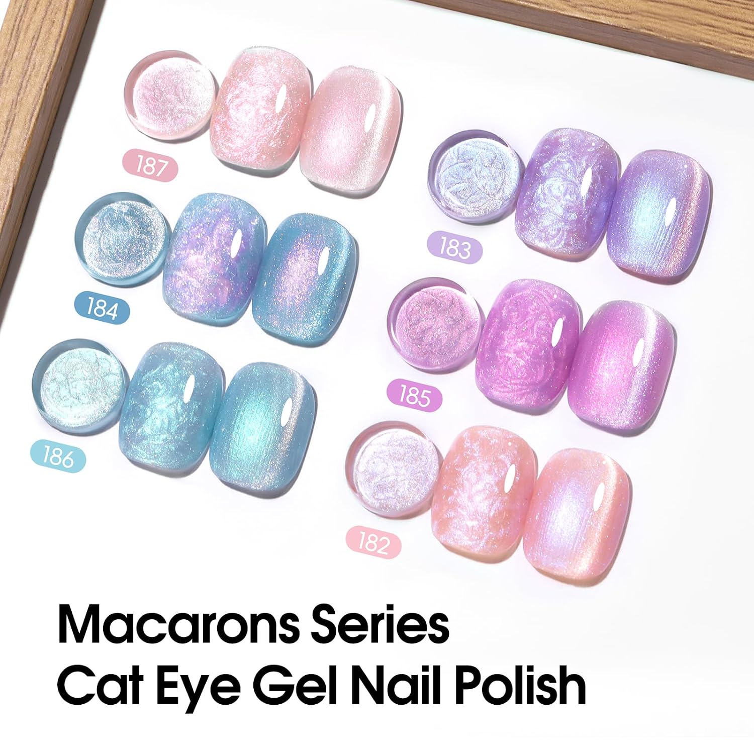 PEACECOLOR 6-color cat eye gel nail polish bottles with magnet - 4