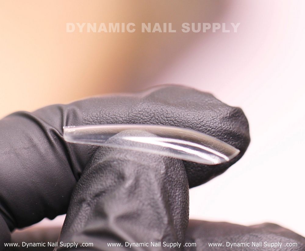 Clear coffin full cover soft gel tips - 10