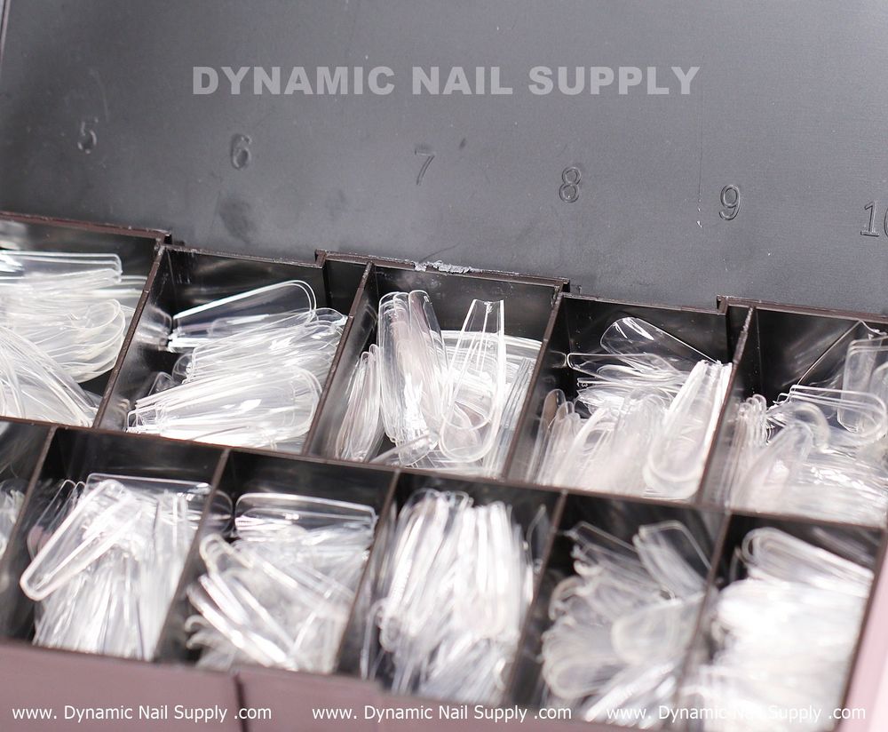 Clear coffin full cover soft gel tips - 13