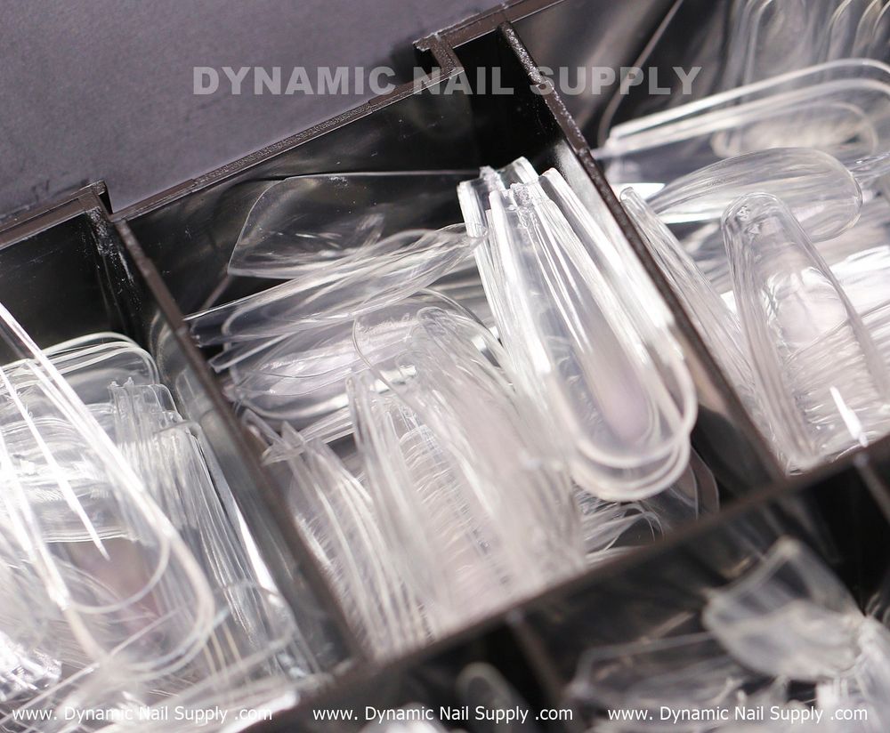 Clear coffin full cover soft gel tips - 14