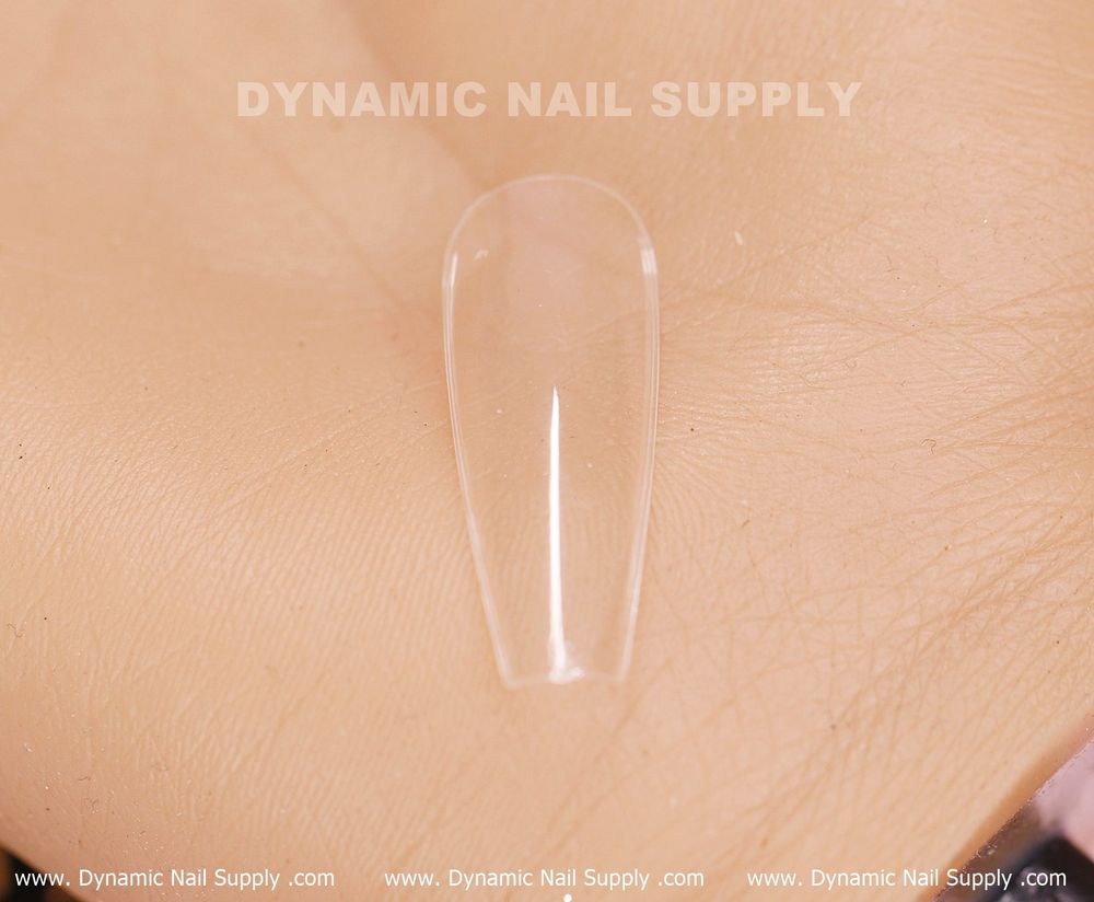 Clear coffin full cover soft gel tips - 15