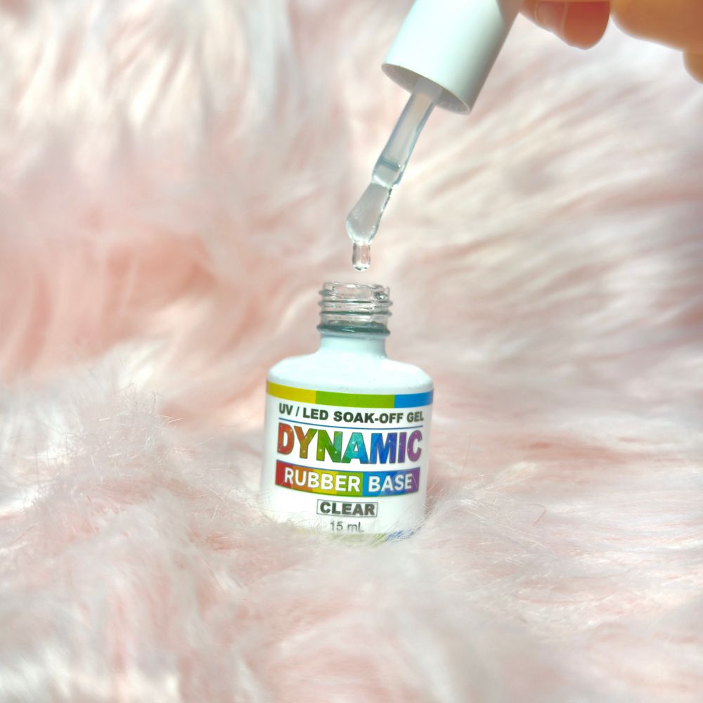 Clear rubber base gel bottle - 6