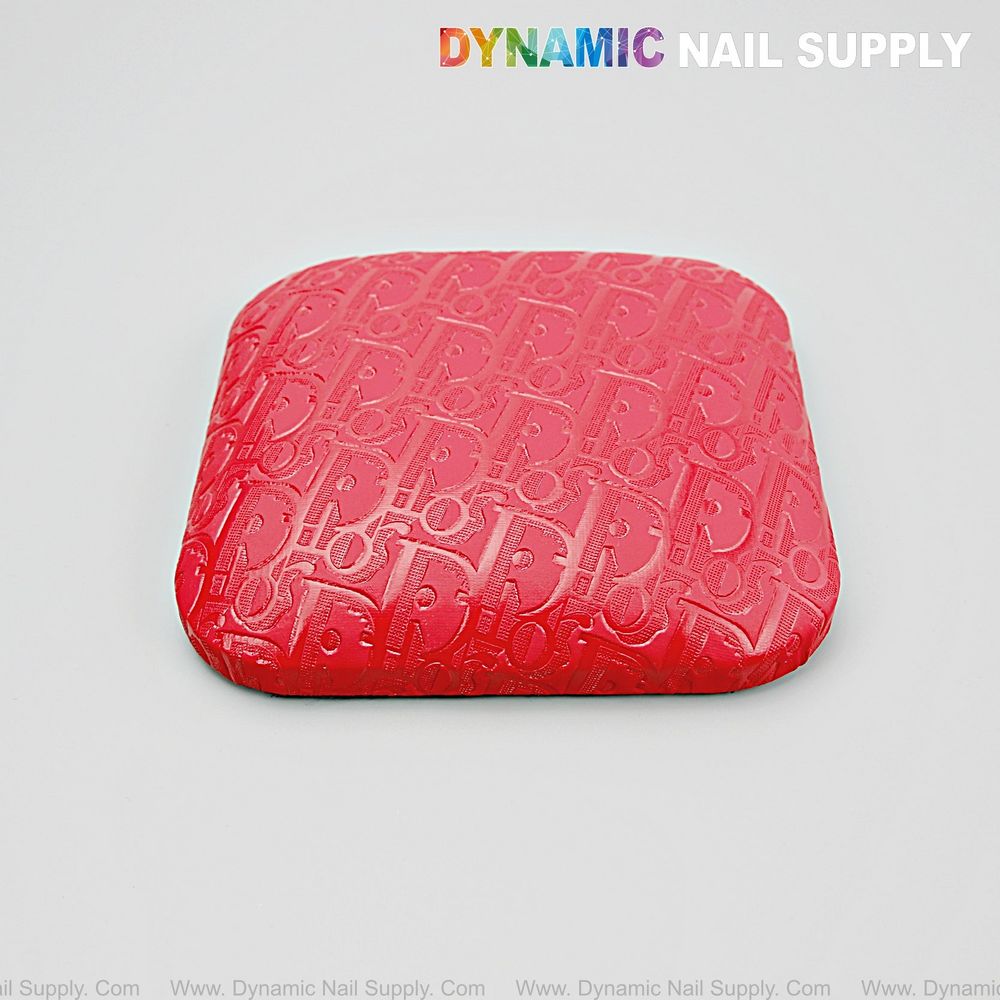 red PU leather elbow armrest - 2